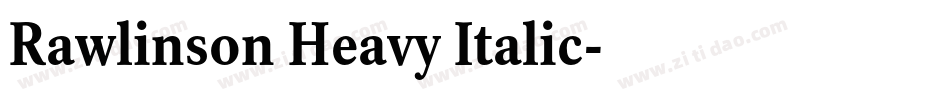 Rawlinson Heavy Italic字体转换